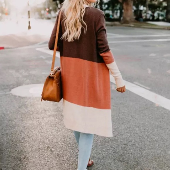 Color block cardigan NWOT - Picture 2 of 6